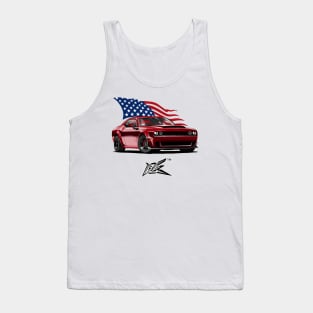 dodge challenger hellcat red Tank Top